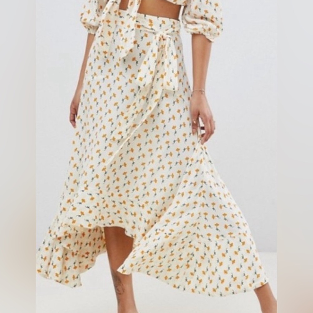faithfull the brand kamarise skirt marje floral wrap skirt